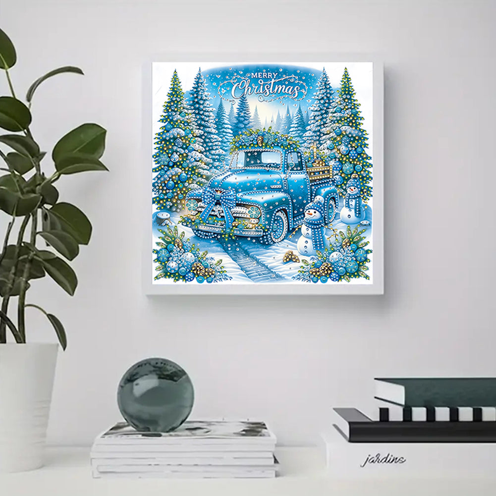 Christmas Car - Special Shaped Drill Diamond Painting 30*30CM