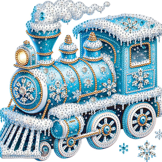 Christmas Snow Train - Special Shaped Drill Diamond Painting 30*30CM
