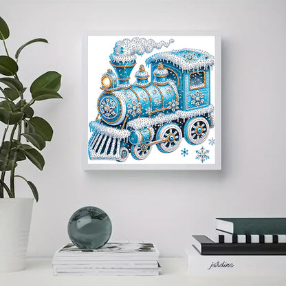 Christmas Snow Train - Special Shaped Drill Diamond Painting 30*30CM