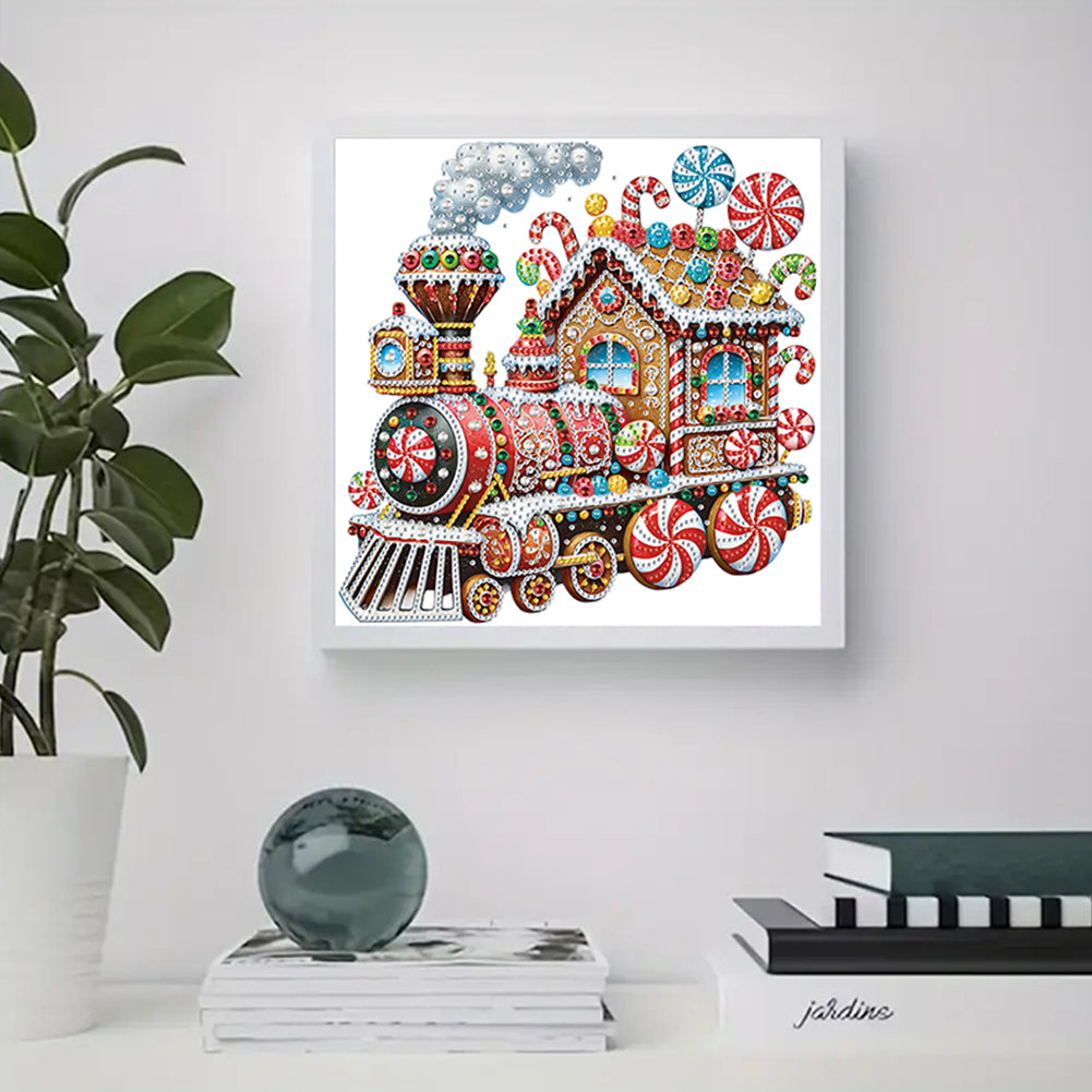Christmas Candy Train - Special Shaped Drill Diamond Painting 30*30CM