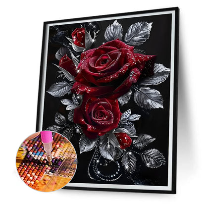 Red Roses - Full Round Drill Diamond Painting 30*40CM