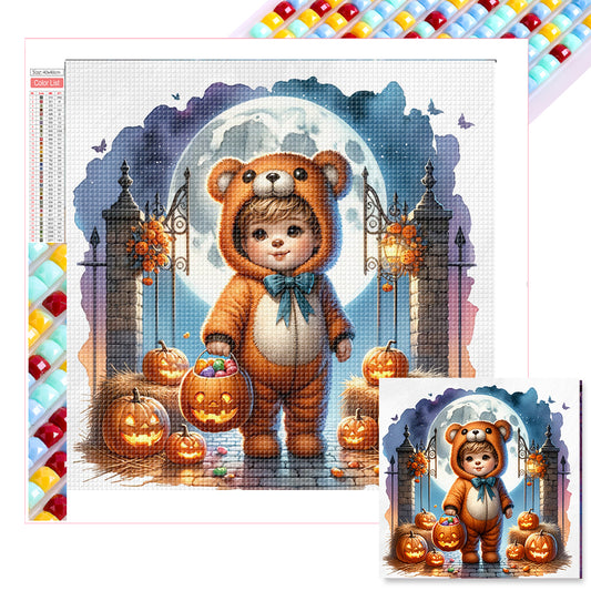 Halloween Bear - Full Square Drill Diamond Painting 40*40CM