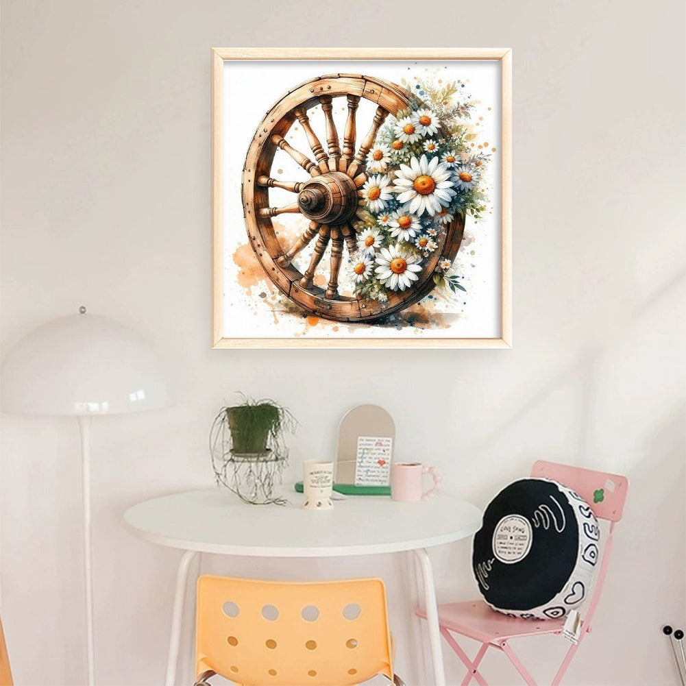 Daisy Cartwheel - 11CT Stamped Cross Stitch 40*40CM