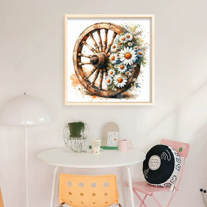 Daisy Cartwheel - 11CT Stamped Cross Stitch 40*40CM