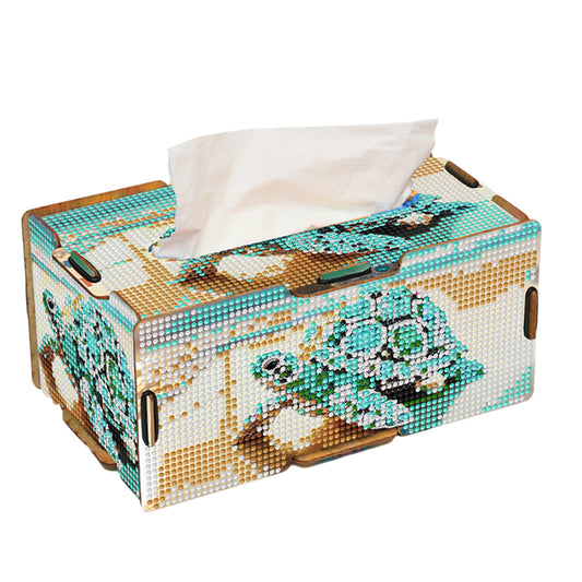 Diamond Painting Tissue Box Kits Decorative Rhinestone Craft Kit (Turtle)