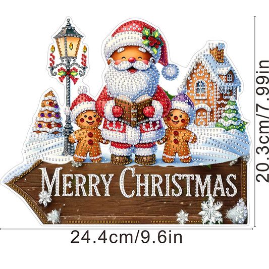 Welcome Home Xmas Wood DIY Diamond Art Hanging Hooks Diamond Painting Art Hooks