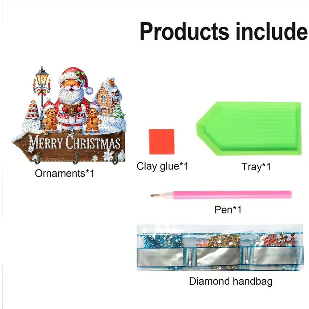 Welcome Home Xmas Wood DIY Diamond Art Hanging Hooks Diamond Painting Art Hooks