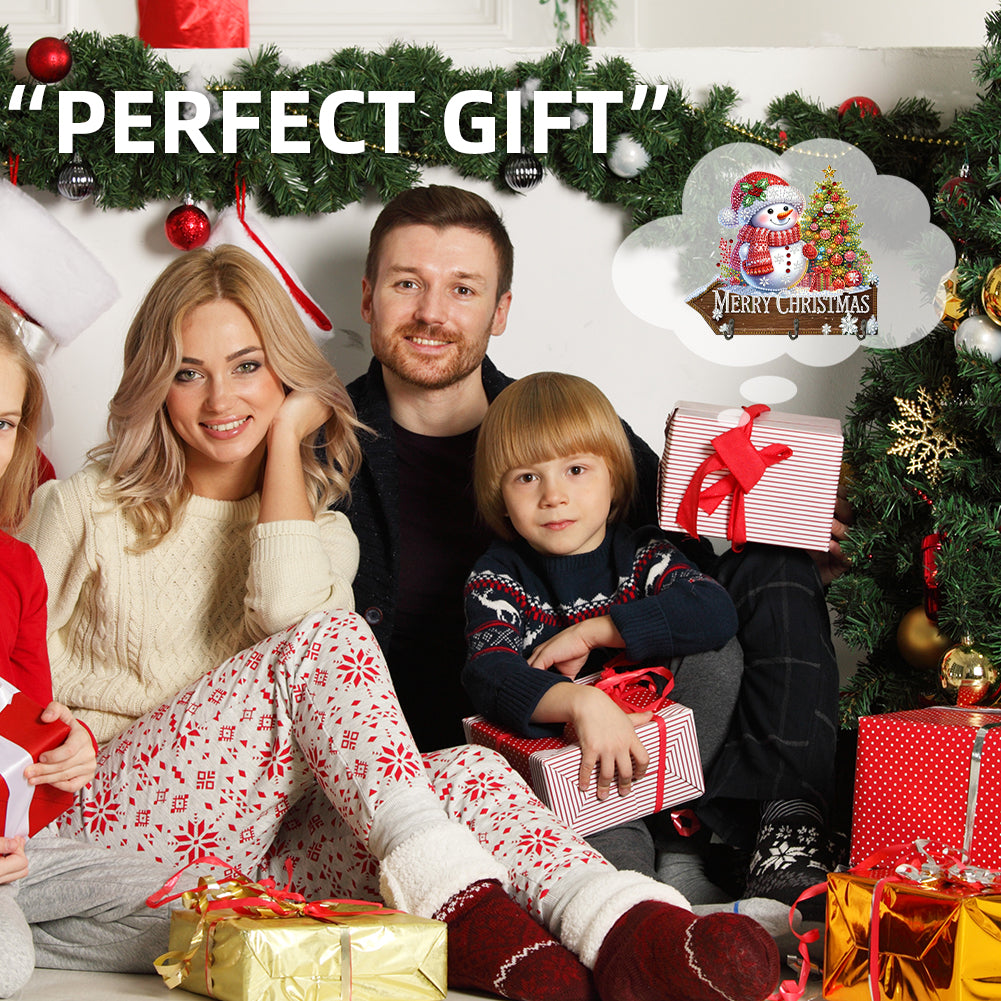 Welcome Home Xmas Wood DIY Diamond Art Hanging Hooks Diamond Painting Art Hooks