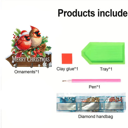 Welcome Home Xmas Wood DIY Diamond Art Hanging Hooks Diamond Painting Art Hooks