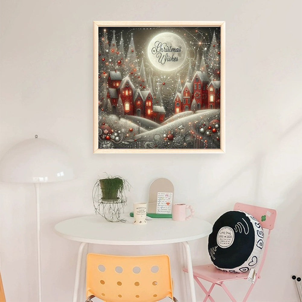 Christmas Scenery - 14CT Stamped Cross Stitch 40*40CM