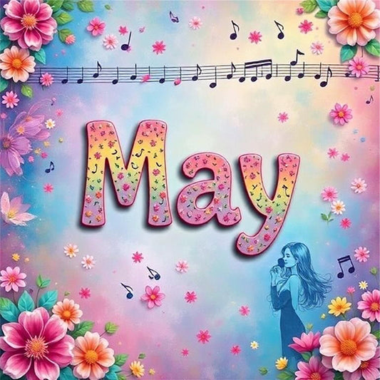 May - 18CT Stamped Cross Stitch 25*25CM