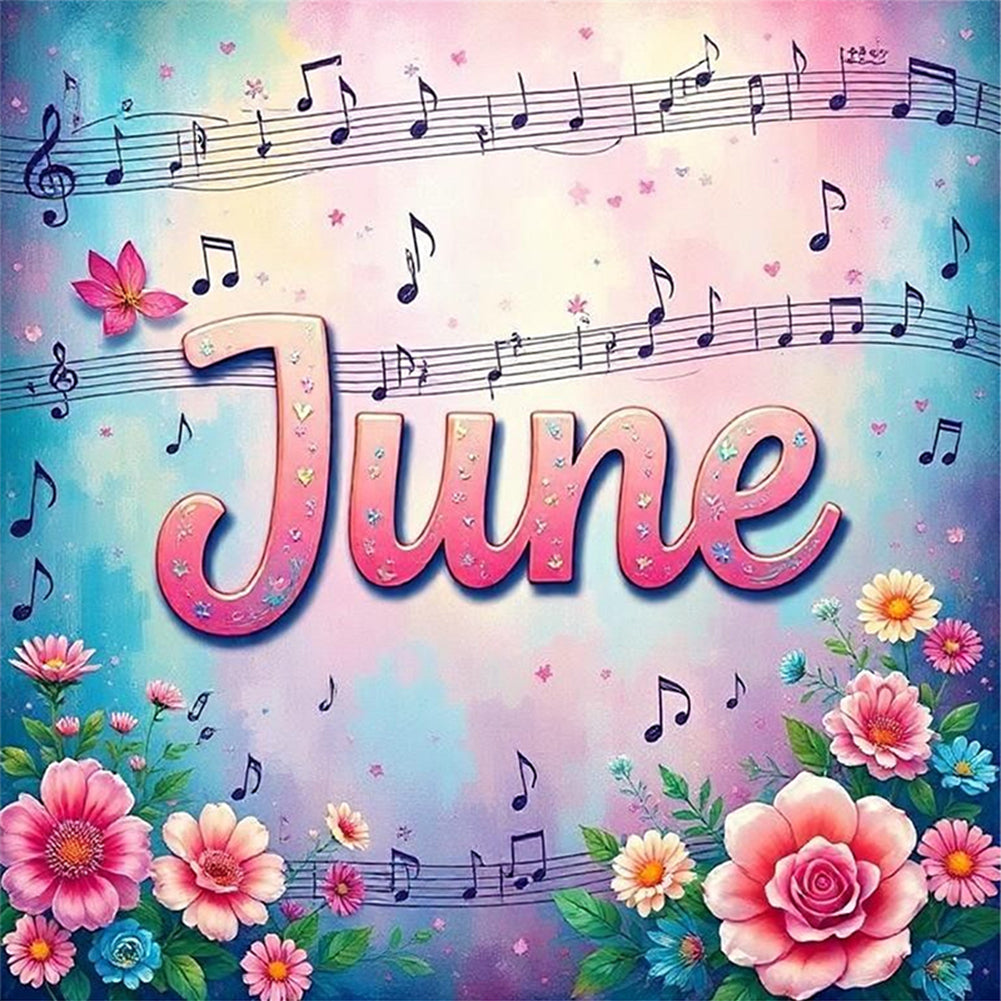 June - 18CT Stamped Cross Stitch 25*25CM