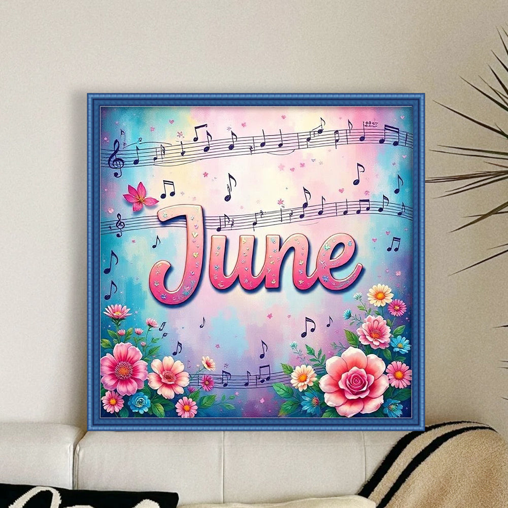 June - 18CT Stamped Cross Stitch 25*25CM