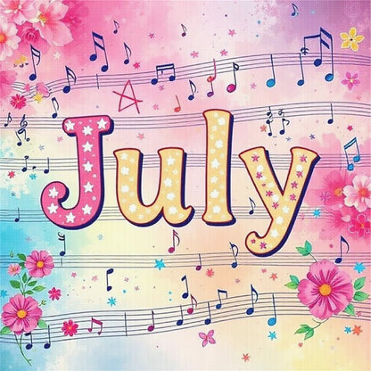 July - 18CT Stamped Cross Stitch 25*25CM