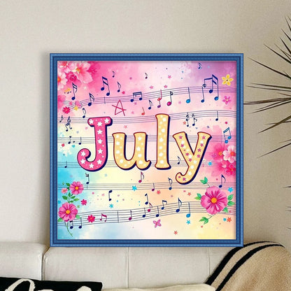 July - 18CT Stamped Cross Stitch 25*25CM