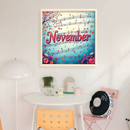 November - 18CT Stamped Cross Stitch 25*25CM