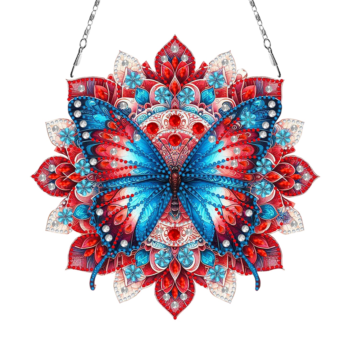 Butterfly Mandala 2D Flat DIY Diamond Art Pendant Wall Decor for Home & Windows