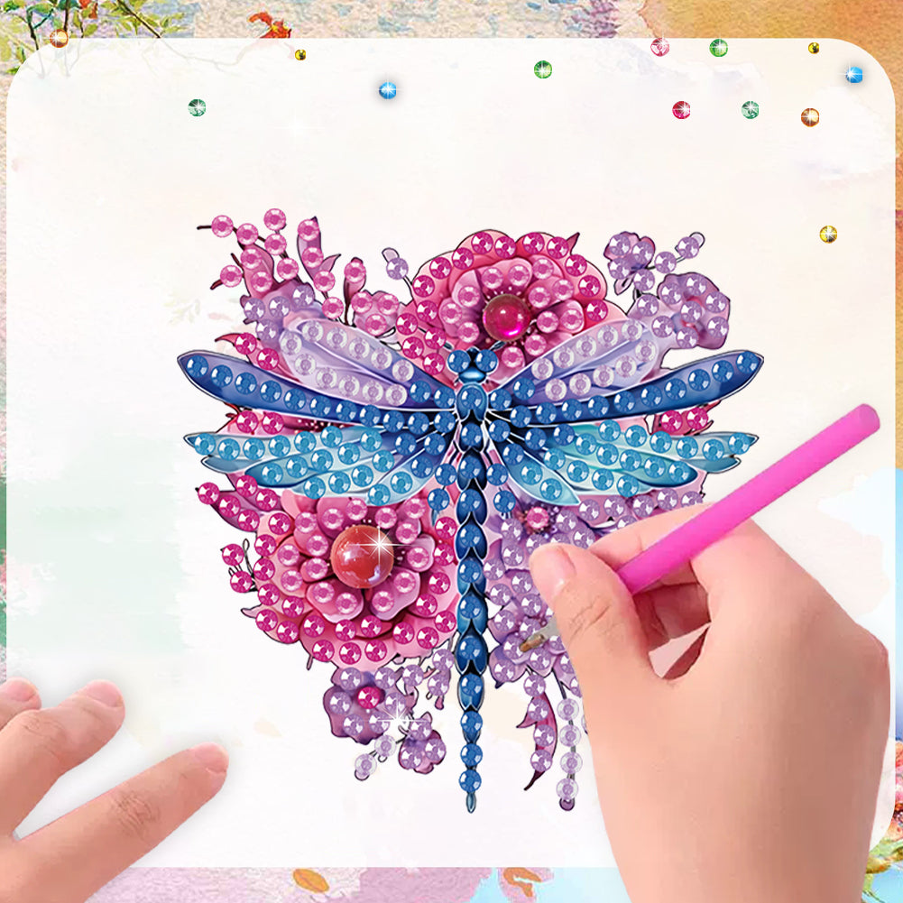 12PCS 2D Flat DIY Magnetic Refrigerator Stickers Diamond Art Kits for Home Decor