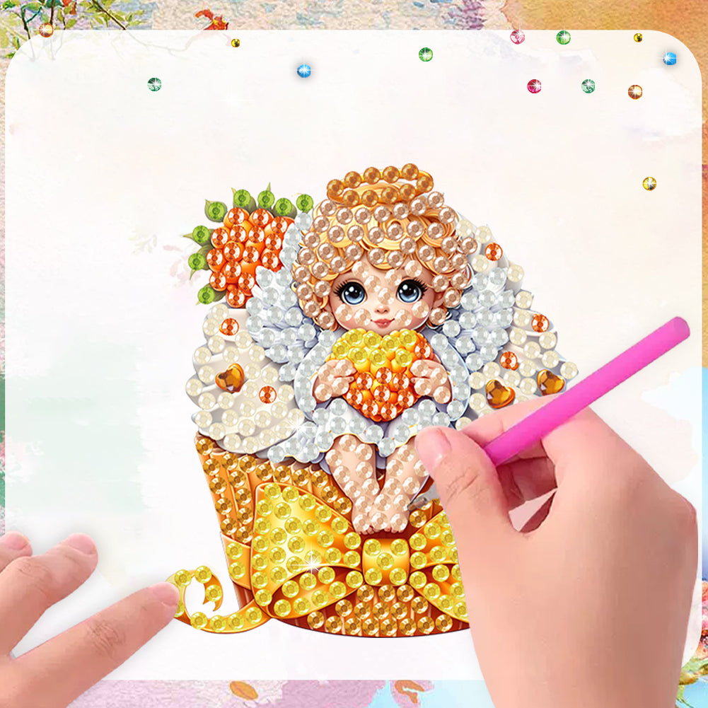 12PCS 2D Flat DIY Magnetic Refrigerator Stickers Diamond Art Kits for Home Decor