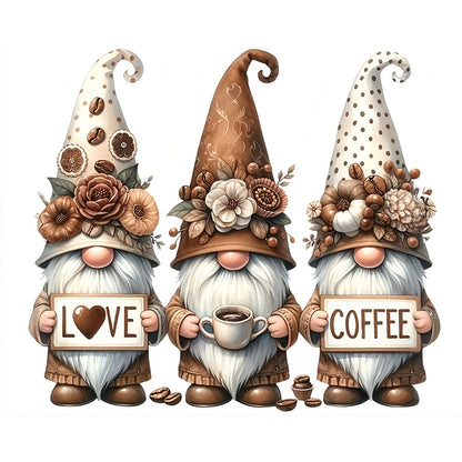 Coffee Gnome - Full Round Drill Diamond Painting 50*40CM