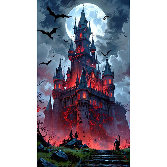 Bat Castle - 11CT Stamped Cross Stitch 40*70CM