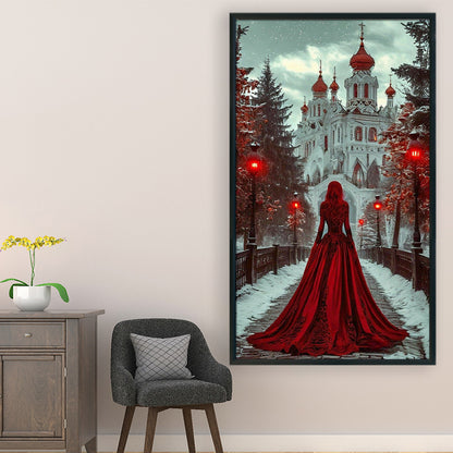 White Castle - 11CT Stamped Cross Stitch 40*70CM