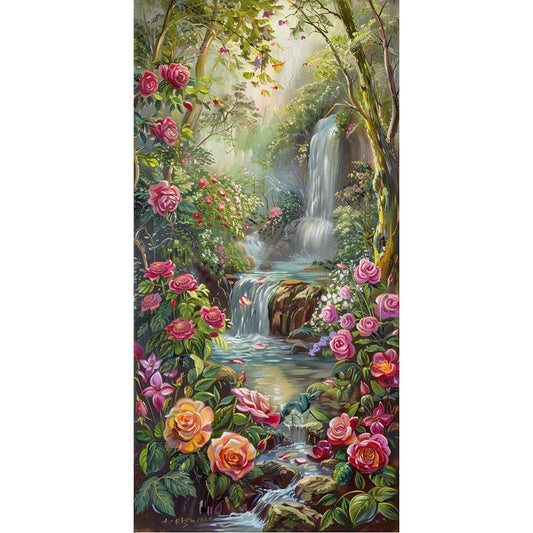 Waterfall - 14CT Stamped Cross Stitch 40*80CM