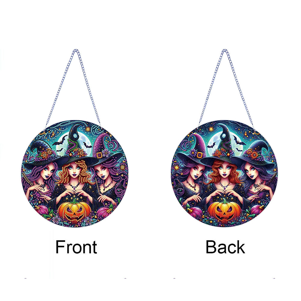 Halloween Theme 2D Flat DIY Hanging Diamond Art Kits Home Wall Decoration Crafts