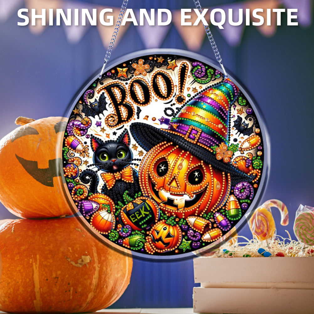 Halloween Theme 2D Flat DIY Hanging Diamond Art Kits Home Wall Decoration Crafts