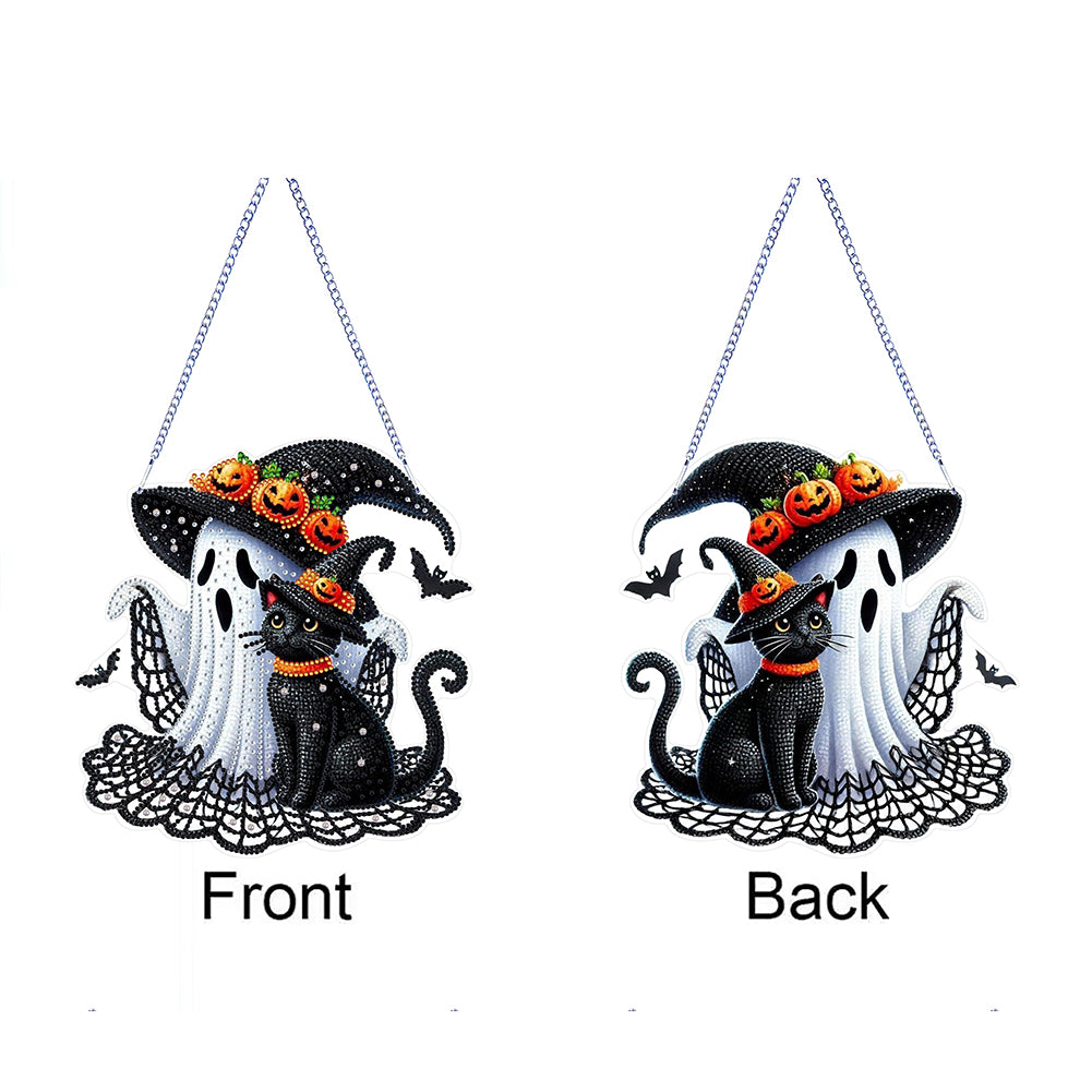 Halloween Ghost Theme 2D Flat DIY Diamond Art Pendant Home Wall Decoration Craft