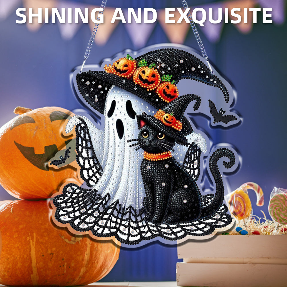 Halloween Ghost Theme 2D Flat DIY Diamond Art Pendant Home Wall Decoration Craft