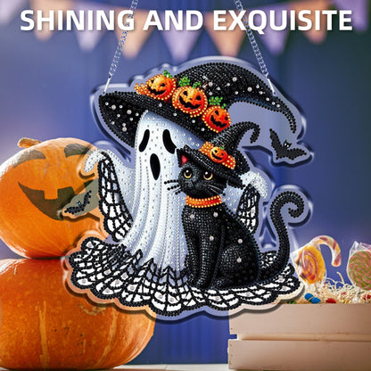 Halloween Ghost Theme 2D Flat DIY Diamond Art Pendant Home Wall Decoration Craft
