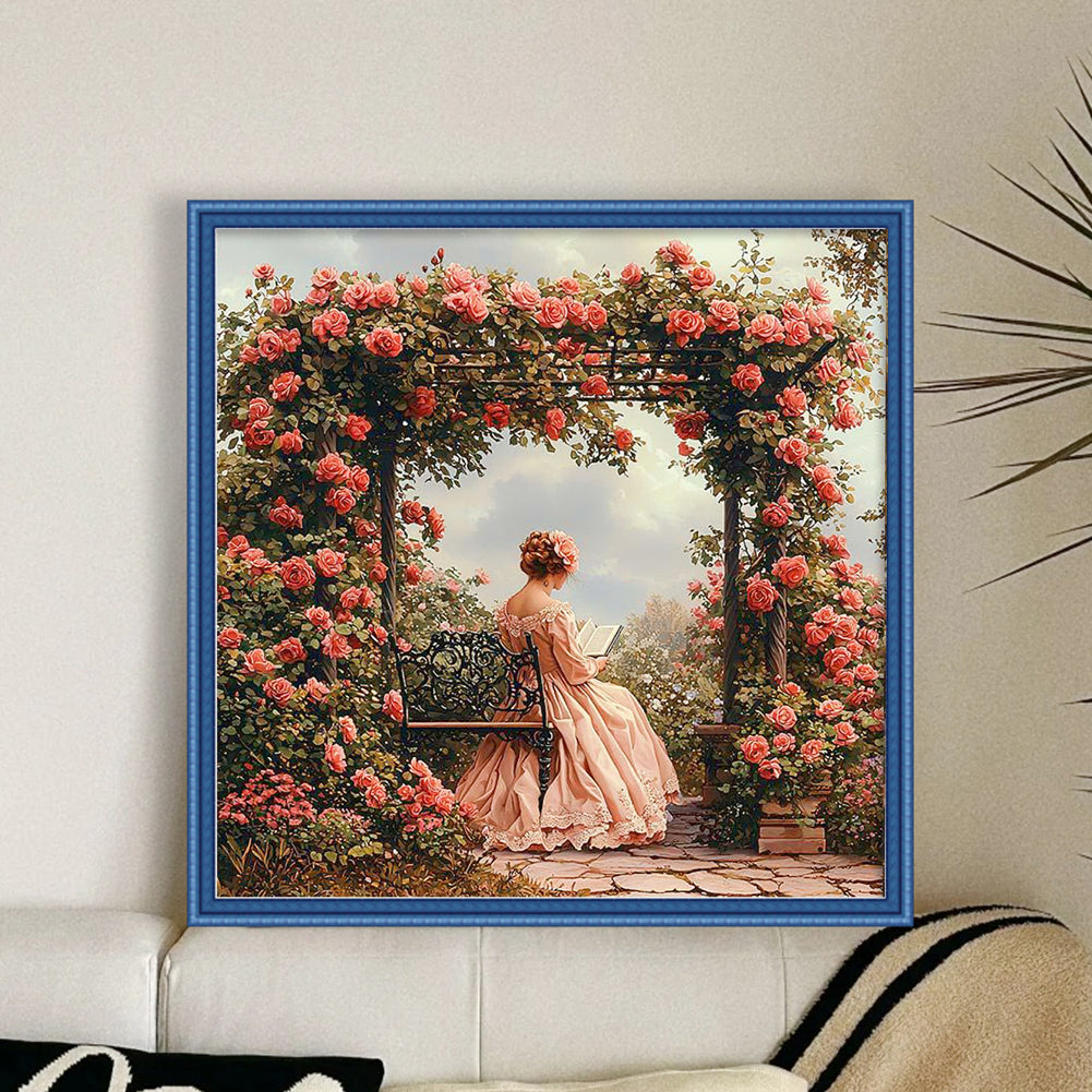 Victorian Girl - 14CT Stamped Cross Stitch 50*50CM