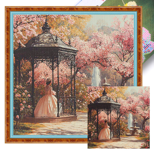 Victorian Girl - 14CT Stamped Cross Stitch 50*50CM