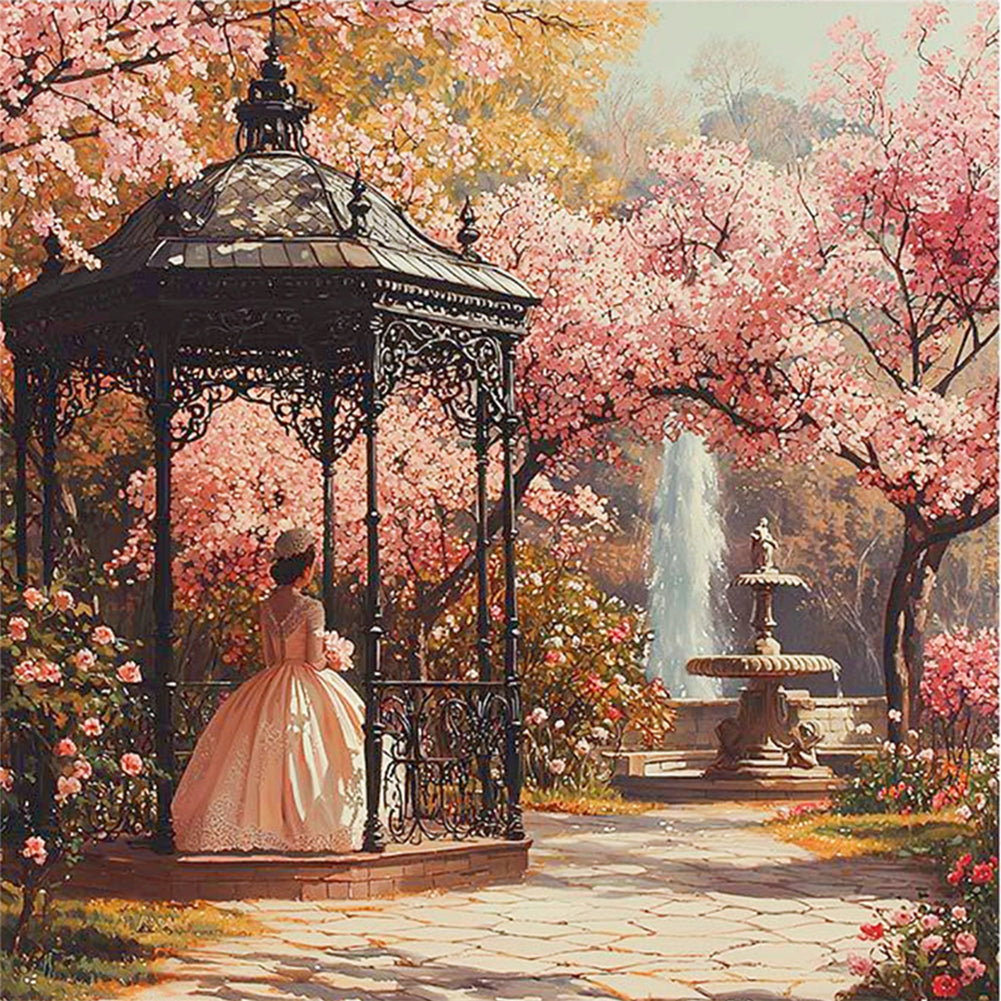 Victorian Girl - 14CT Stamped Cross Stitch 50*50CM