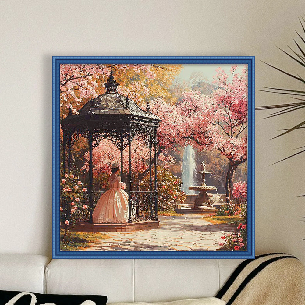 Victorian Girl - 14CT Stamped Cross Stitch 50*50CM