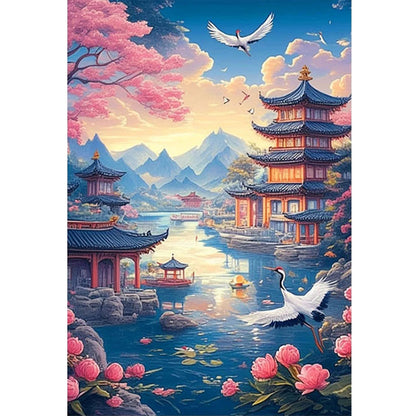 Jiangnan Scenery - 11CT Stamped Cross Stitch 50*70CM(Mona Lisa Brand)