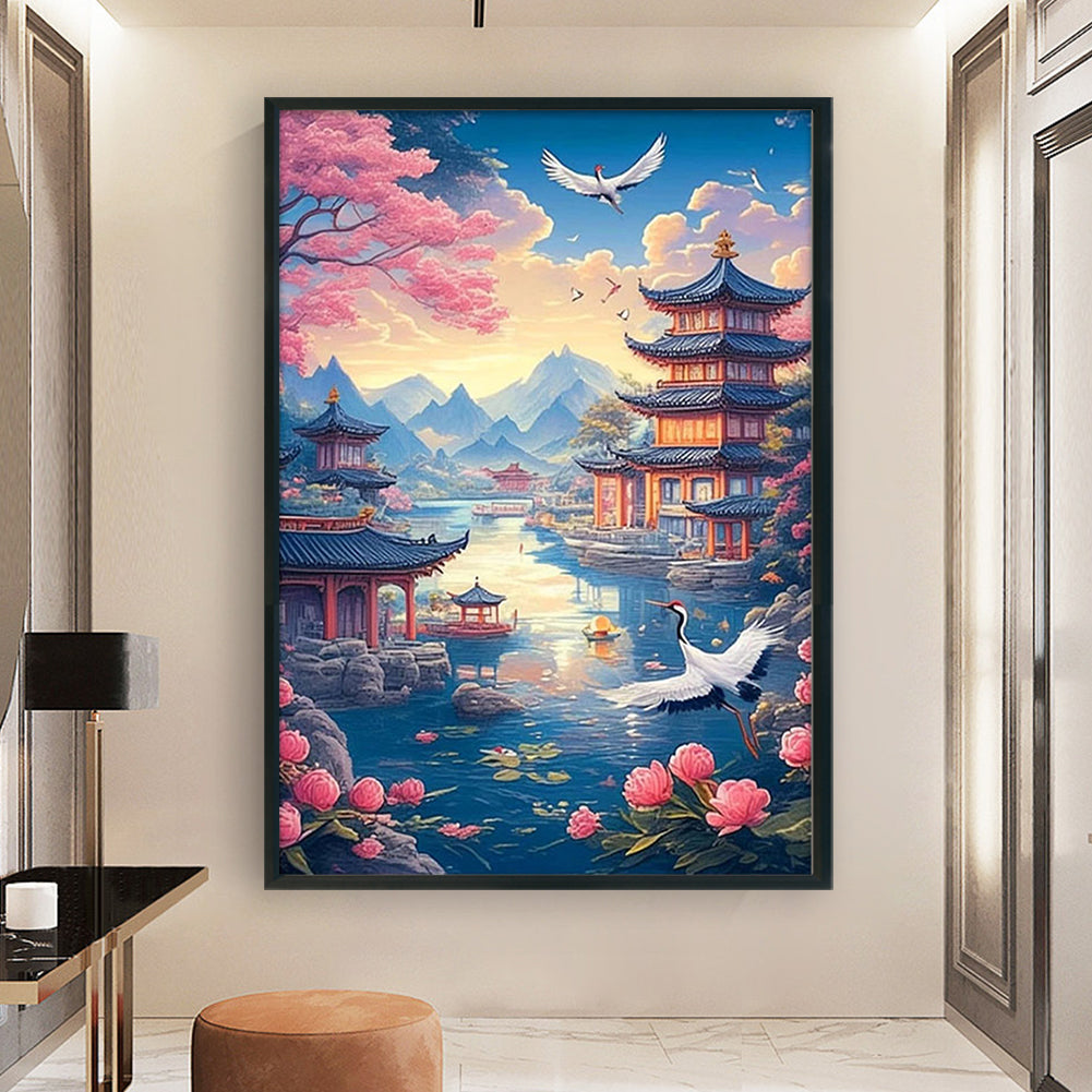 Jiangnan Scenery - 11CT Stamped Cross Stitch 50*70CM(Mona Lisa Brand)