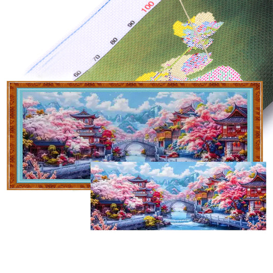 Spring In Jiangnan - 11CT Stamped Cross Stitch 200*75CM(Mona Lisa Brand)