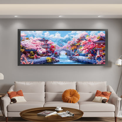 Spring In Jiangnan - 11CT Stamped Cross Stitch 200*75CM(Mona Lisa Brand)