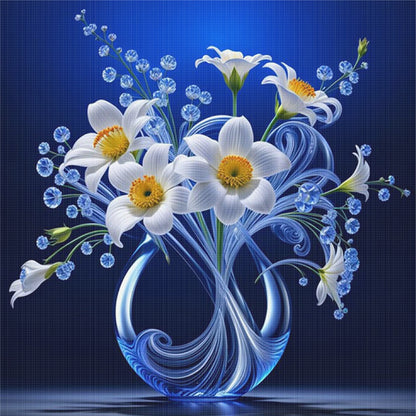 Luminous Vase - 11CT Stamped Cross Stitch 40*40CM