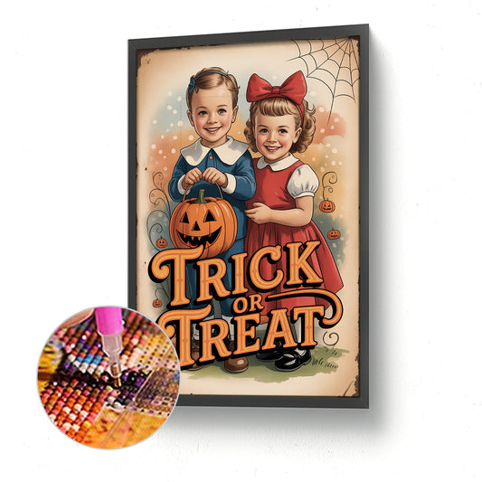 Trick Or Treat - Full Round Drill Diamond Painting 30*45CM