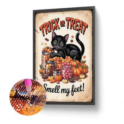 Halloween Cats - Full Round Drill Diamond Painting 30*45CM