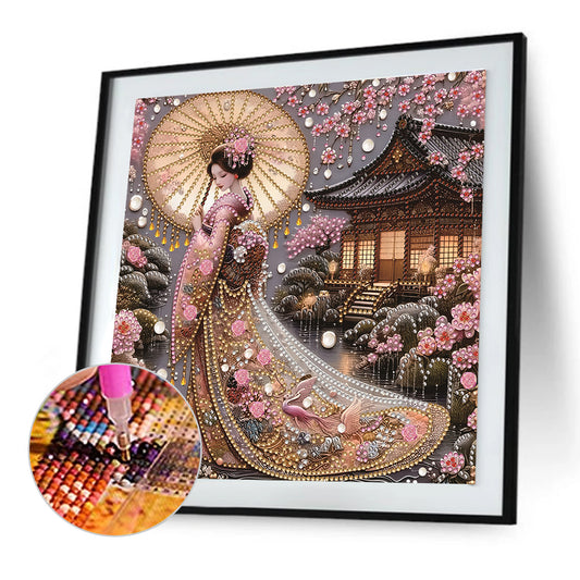 Japanese Girl - Special Shaped Drill Diamond Painting 30*30CM