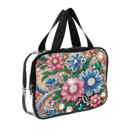 DIY Diamond Art Rhinestone Makeup Bag Crystal Transparent PVC Storage Pack Gift