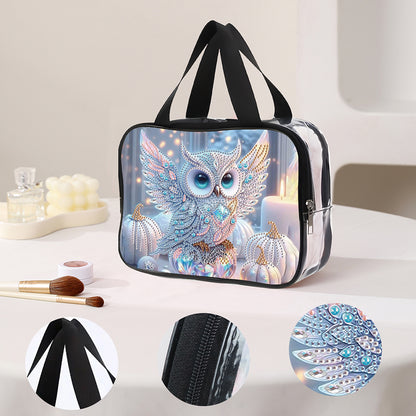 DIY Diamond Art Rhinestone Makeup Bag Crystal Transparent PVC Storage Pack Gift