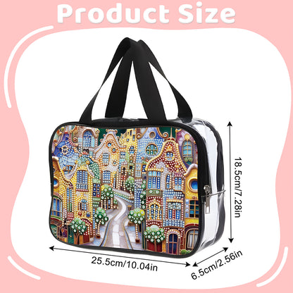 DIY Diamond Art Rhinestone Makeup Bag Crystal Transparent PVC Storage Pack Gift
