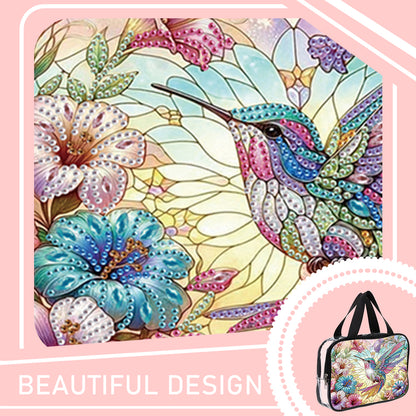DIY Diamond Art Rhinestone Makeup Bag Crystal Transparent PVC Storage Pack Gift