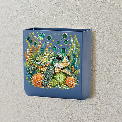 Water Turtle DIY Diamond Painting Kit Wall-Mounted Phone Charging Station Decor