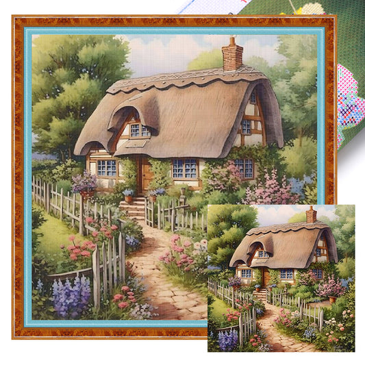 Forest Cabin - 11CT Stamped Cross Stitch 40*40CM